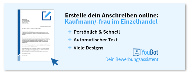 Einzelhandel kauffrau bewerbung muster im Musteranschreiben nach